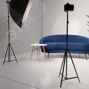 Тренога напольная для установки кольцевого светильника черный Ring - фото 7