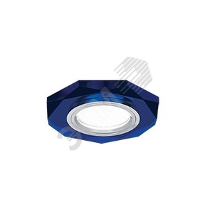 Светильник точечный встраиваемый под лампу ДВО GU5.3 1х35 Вт 12В IP20 монт d70 мм Хром Mirror RR015 GAUSS
