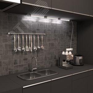 Светильник линейный светодиодный ДБО 5 Вт 400 лм 6500К AC 220В IP20 310х22х33мм TL Elementary - фото 6