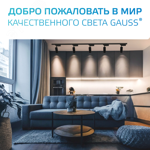Коннектор для трековых шинопроводов AC 220В Черный IP20 угловой L-образный Track Gauss - фото 6