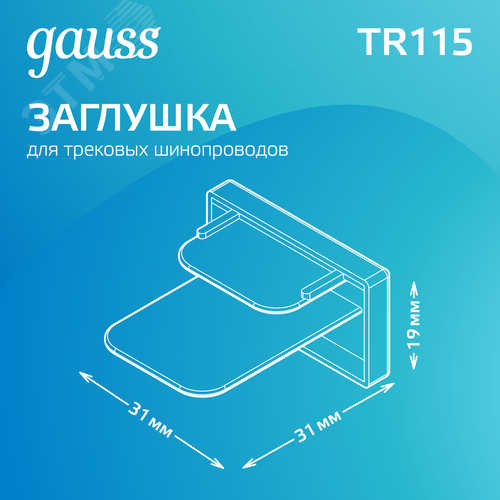 Заглушка для трекового шинопровода Черный Track - фото 3