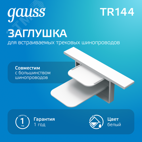 Заглушка для встраиваемого трекового шинопровода Белый Track - фото 2