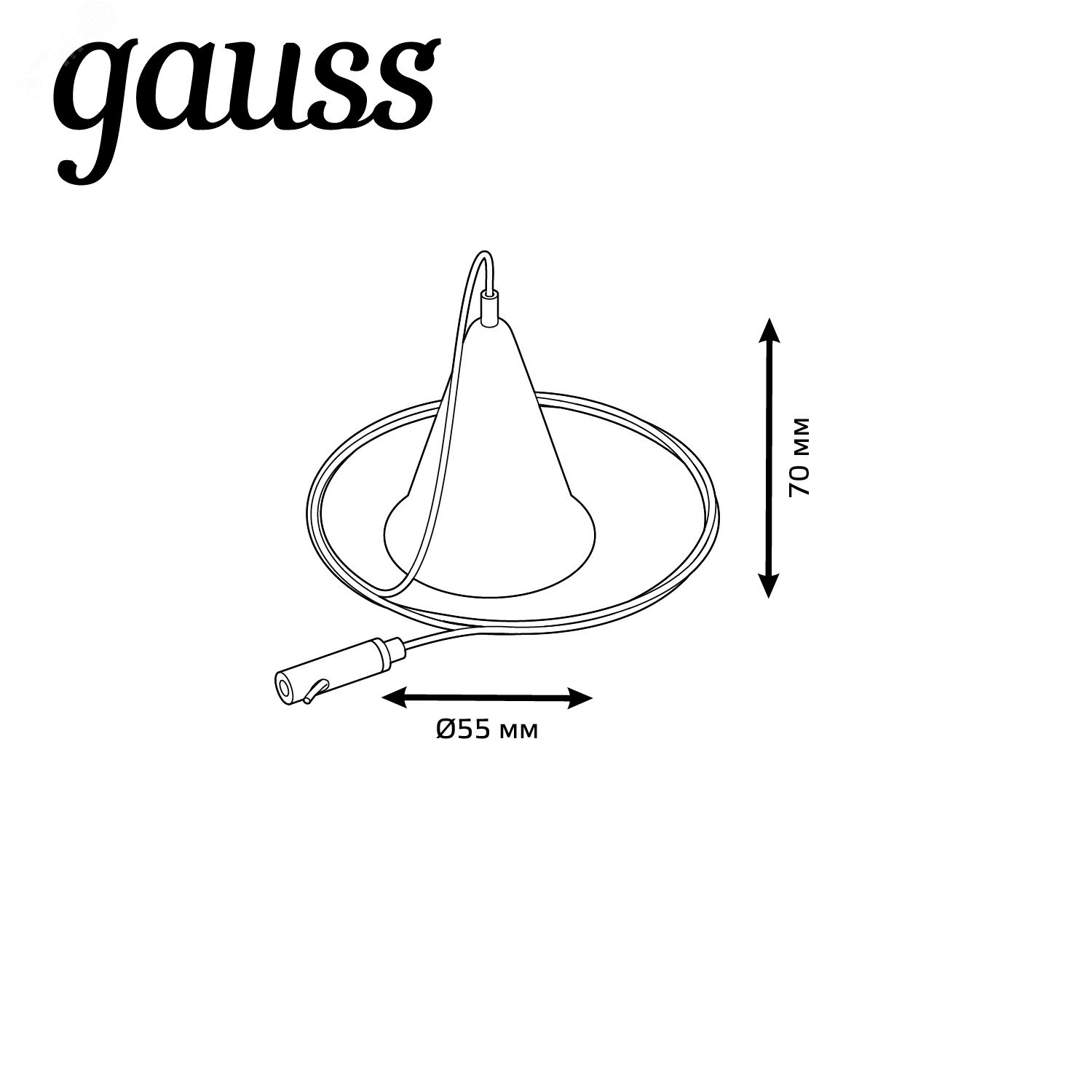 Комплект подвесов для трековых шинопроводов 1шт цвет черный однофазный Gauss TR119 GAUSS - превью 5