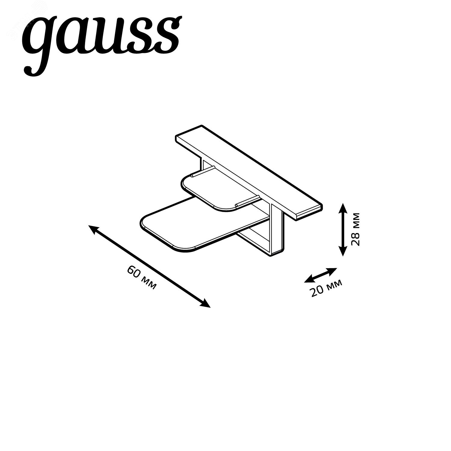 Заглушка для встраиваемого трекового шинопровода черный однофазный Gauss TR143 GAUSS - превью 5
