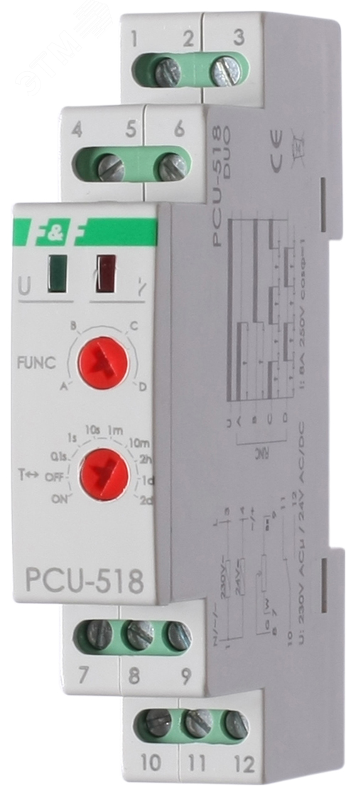 Реле времени PCU-518 EA02.001.024 Евроавтоматика F&F