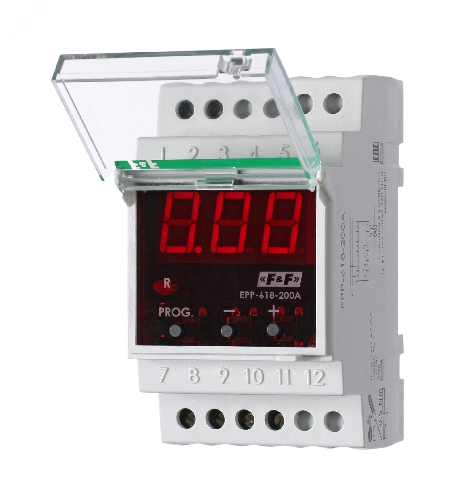 Изображение товара Реле тока EPP-618-200A для контроля переменного тока на DIN-рейке