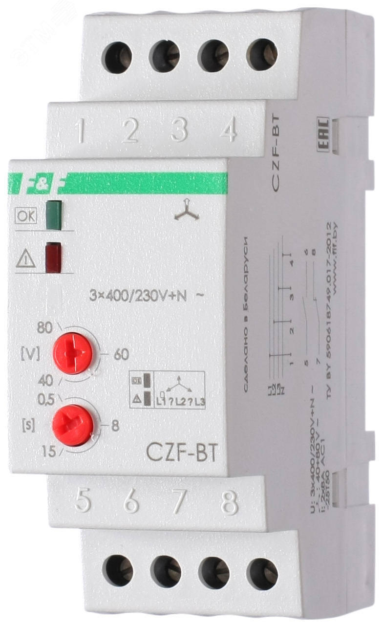 Реле контроля фаз CZF-BT EA04.001.004 Евроавтоматика F&F - превью 2