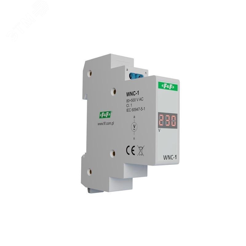 Изображение товара Указатель напряжения WNC-1 для DIN-рейки 80-500 В однофазный