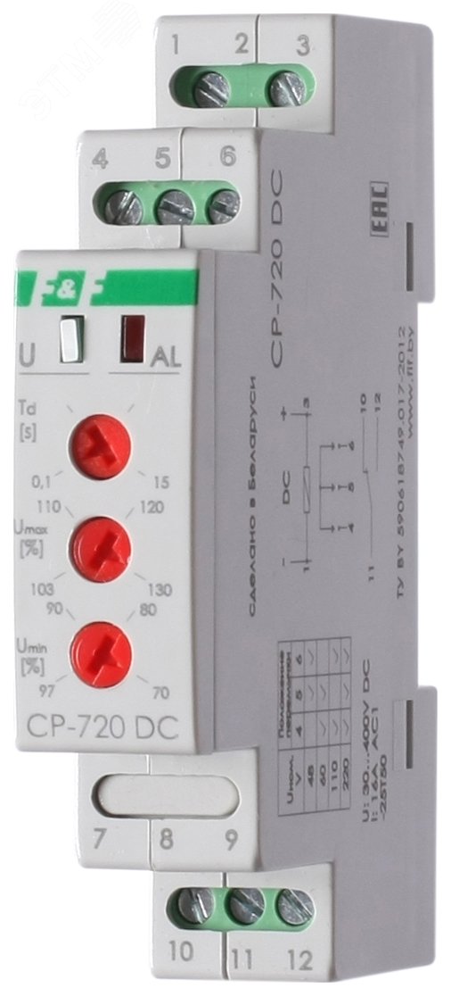 Реле контроля напряжения CP-720DC EA04.009.012 Евроавтоматика F&F