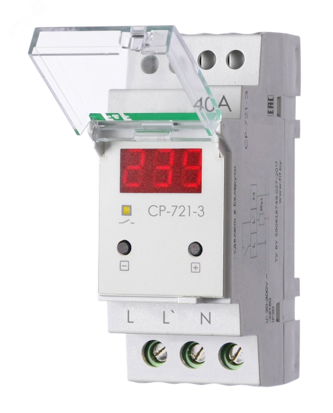 Изображение товара Реле контроля напряжения CP-721-3 220V DIN-рейка защита электросетей