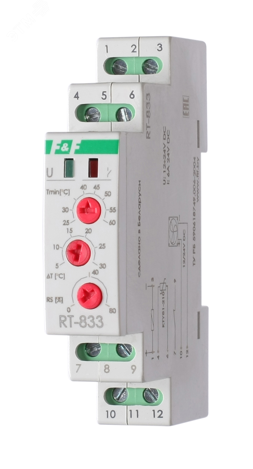Реле контроля температуры RT-833 EA07.001.012 Евроавтоматика F&F