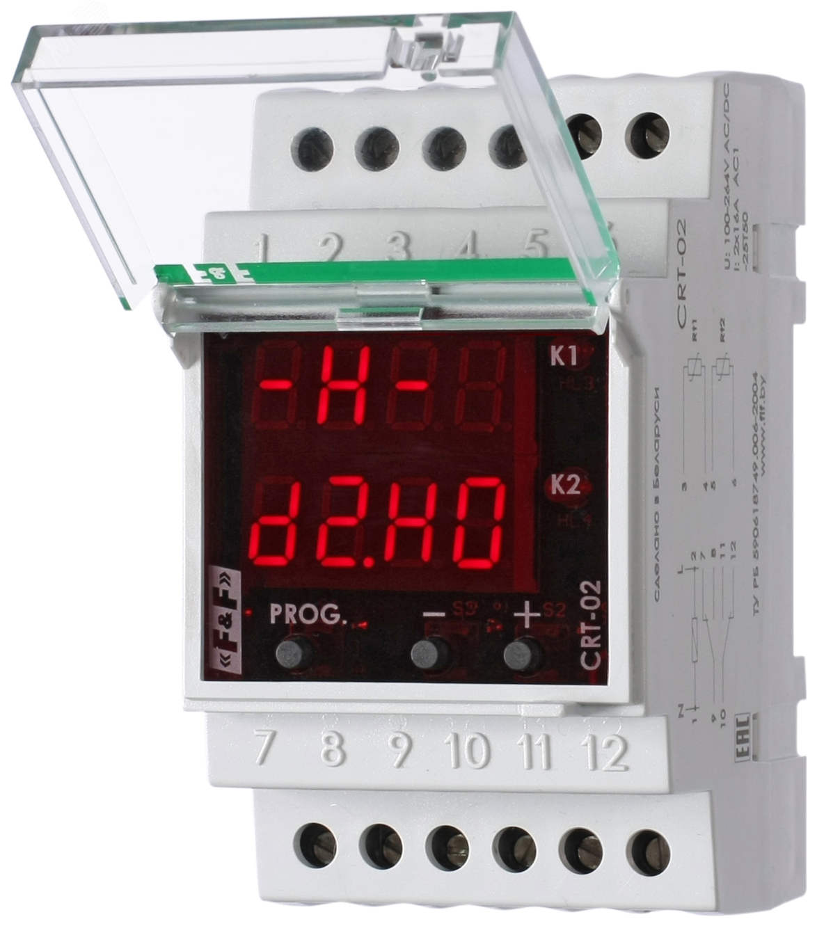 Реле контроля температуры CRT-02 EA07.001.015 Евроавтоматика F&F