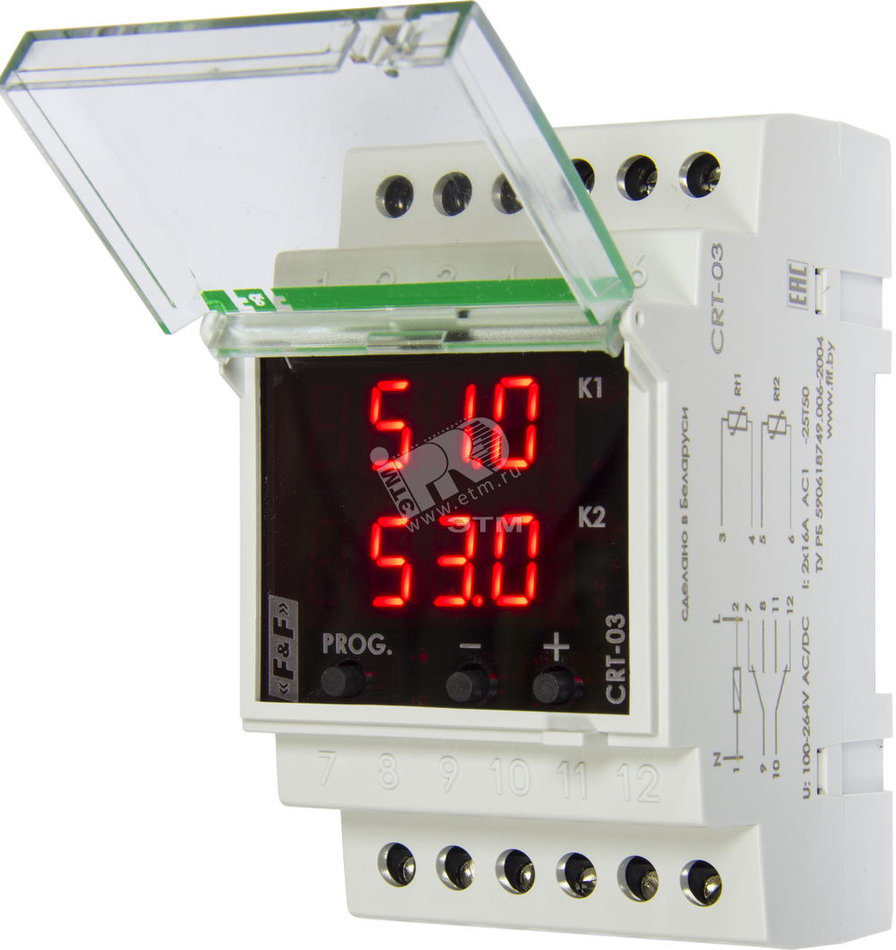 Реле контроля температуры CRT-03 артикул EA07.001.016 Евроавтоматика F ...
