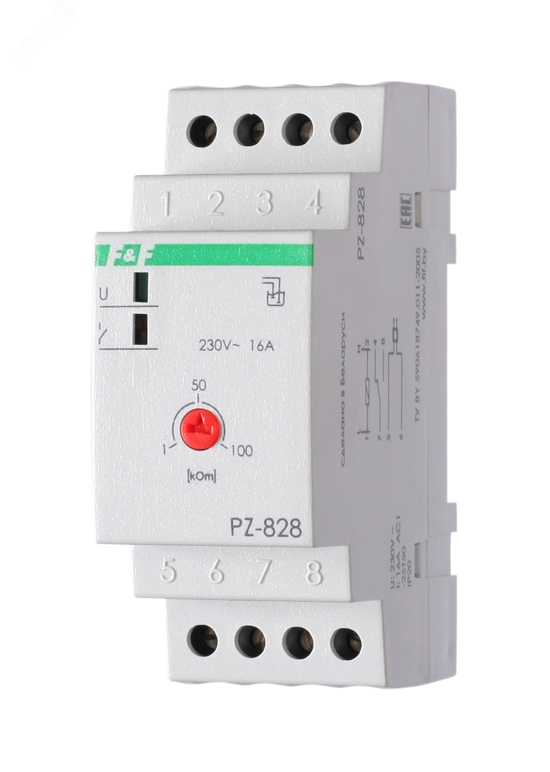 Реле контроля уровня PZ-828 жидкости без датчика EA08.001.006 Евроавтоматика F&F