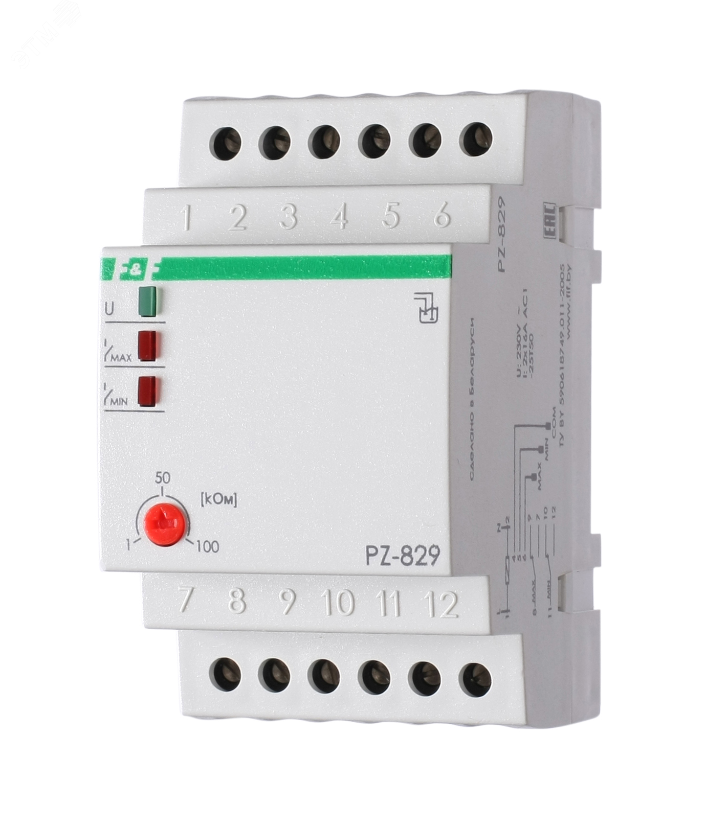 Реле контроля PZ-829 уровня жидкости без датчиков EA08.001.007 Евроавтоматика F&F