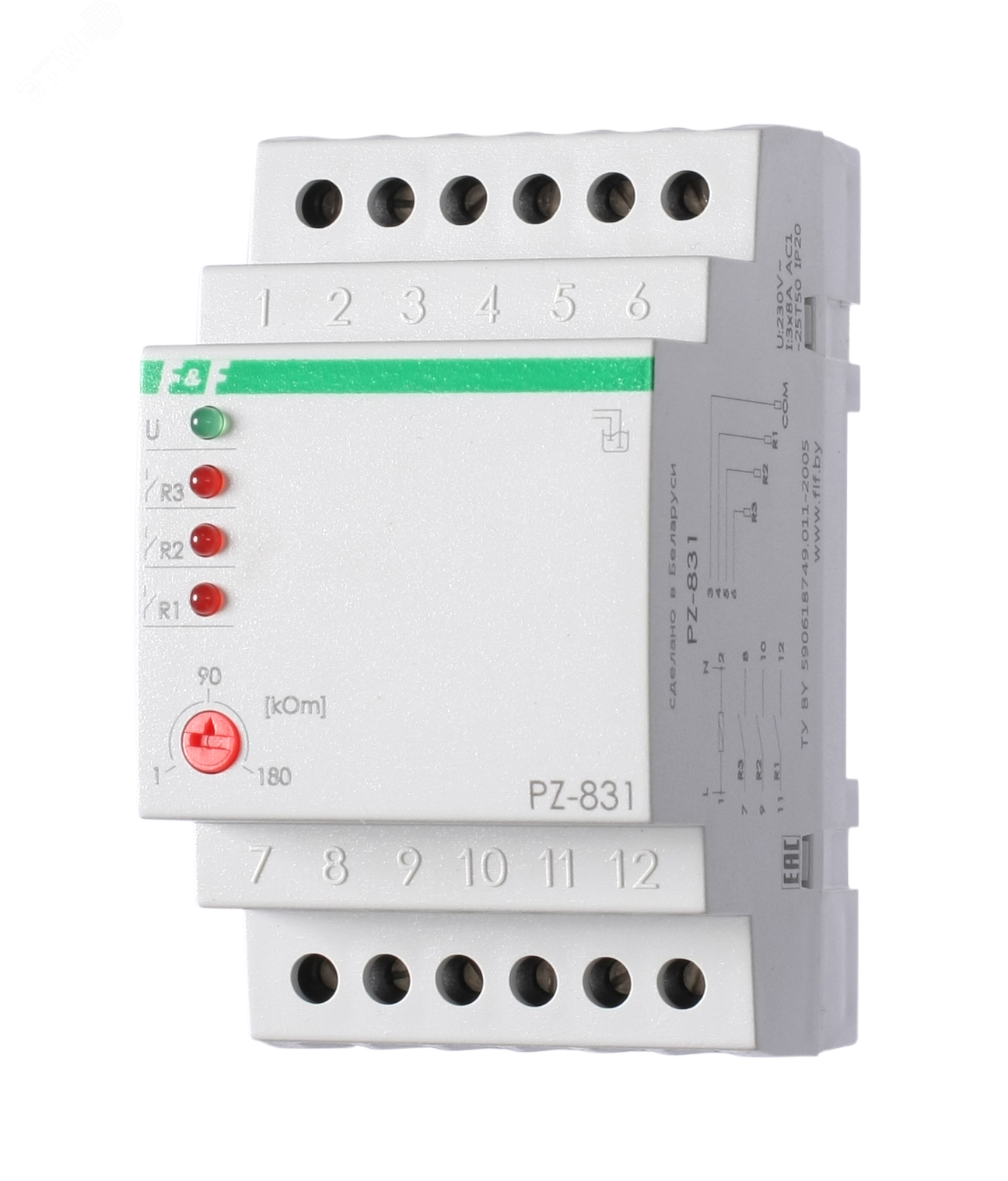 Реле контроля PZ-831 уровня жидкости без датчиков EA08.001.011 Евроавтоматика F&F