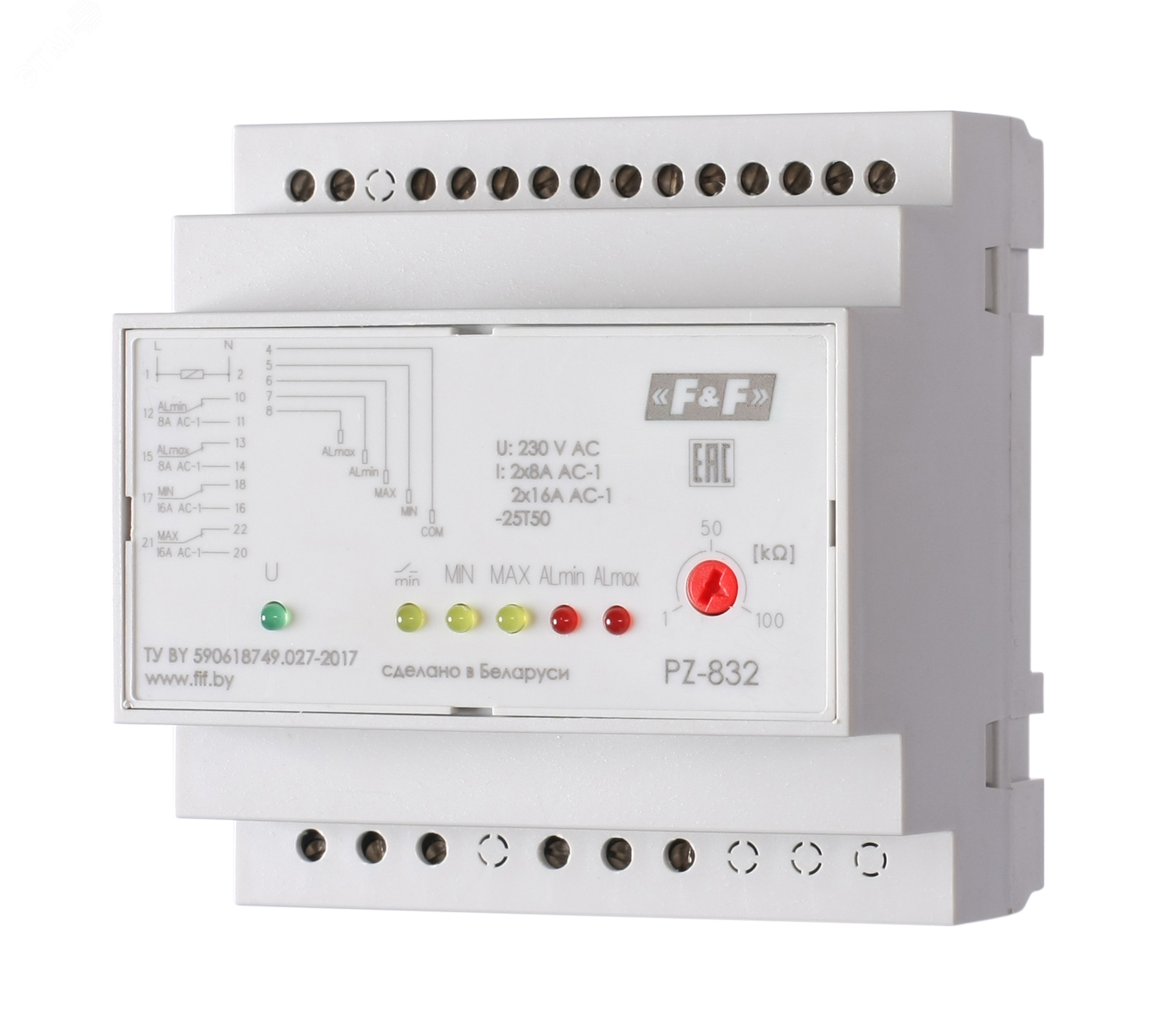 Реле контроля уровня жидкости PZ-832 EA08.001.005 Евроавтоматика F&F