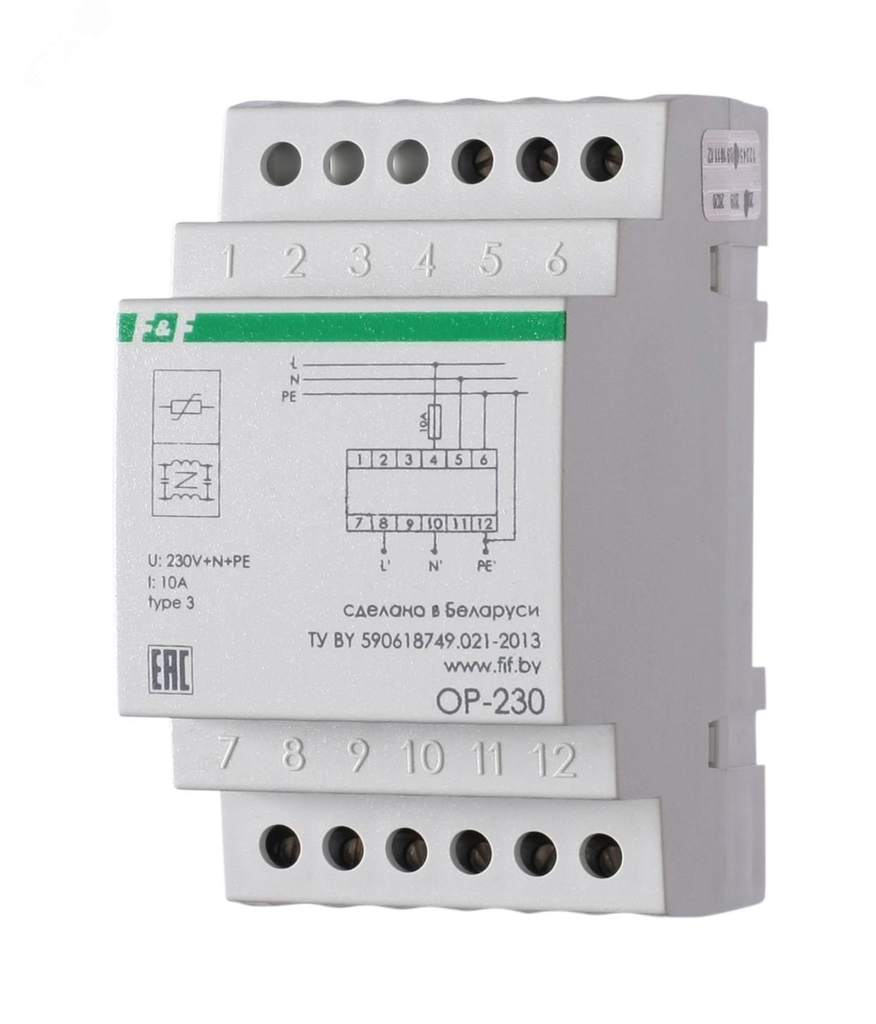 Изображение товара Фильтр электромагнитных помех ОР-230 монтаж на DIN-рейку