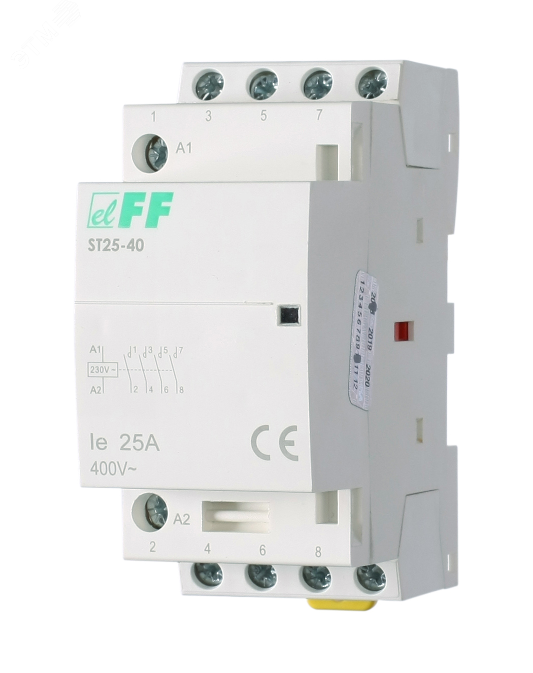 Изображение товара Модульный контактормодель ST-25-40 для DIN-рейки с номиналом 25 А