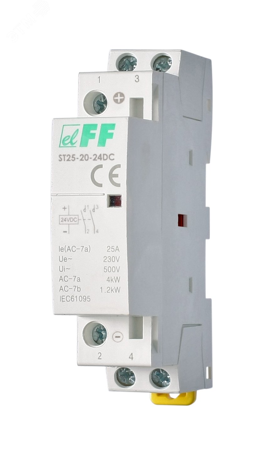 Изображение товара Контактор модульный ST25-20-24DC на DIN-рейку, 25А