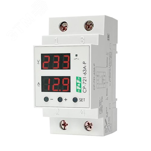 Изображение товара Реле напряжения с контролем тока CP-721-63A-P (шт)