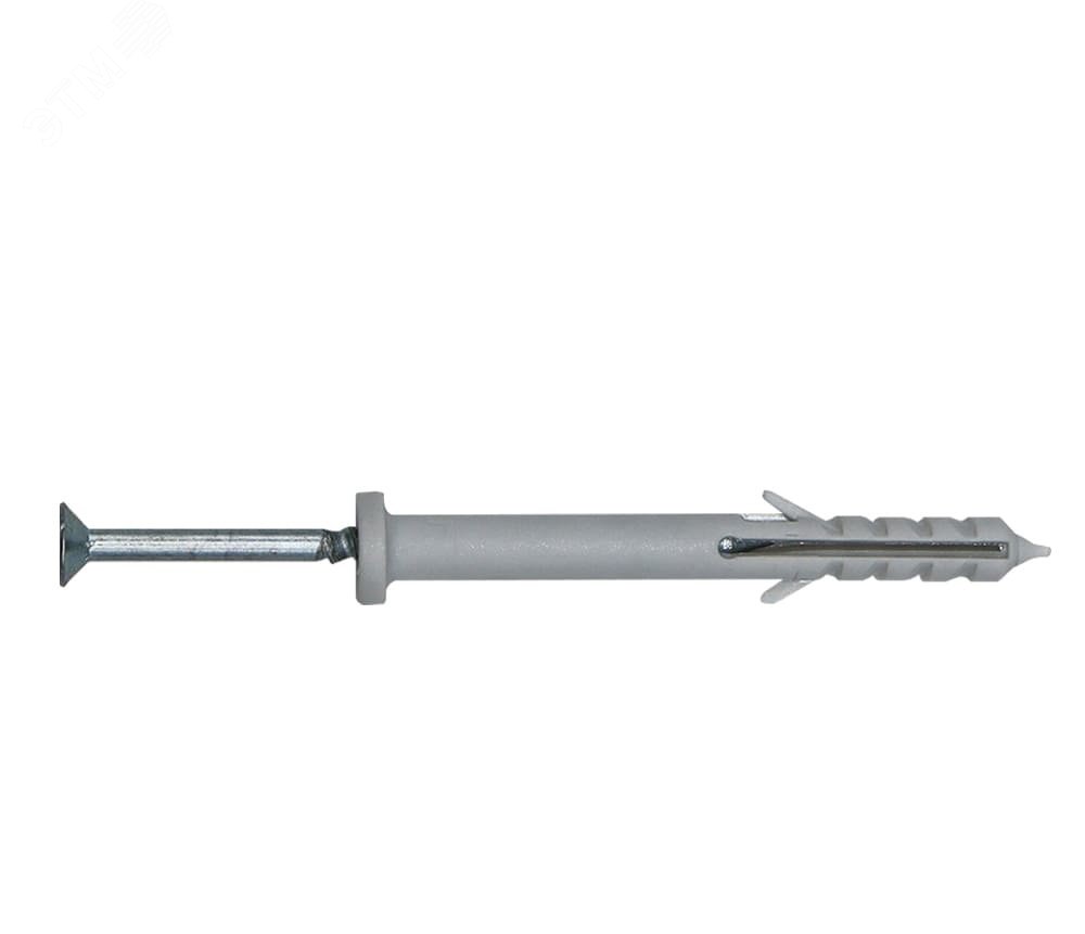 Дюбель-гвоздь 6х40 PN-LK цилиндрический бортик, нейлон (2000шт) 44264 Партнер