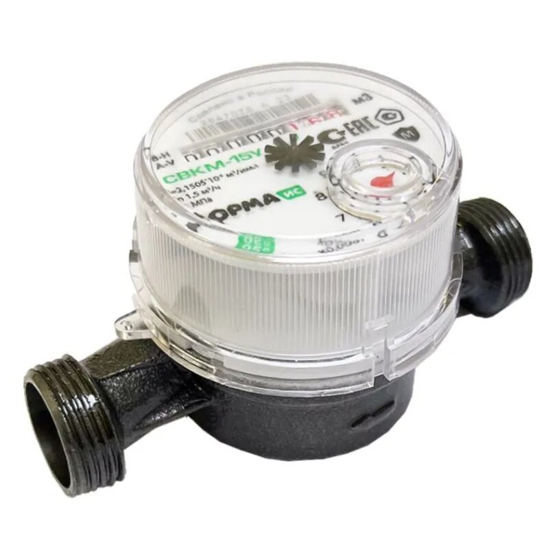 Счетчик воды СВКМ-15 У без комплекта              присоединения, корпус чугун