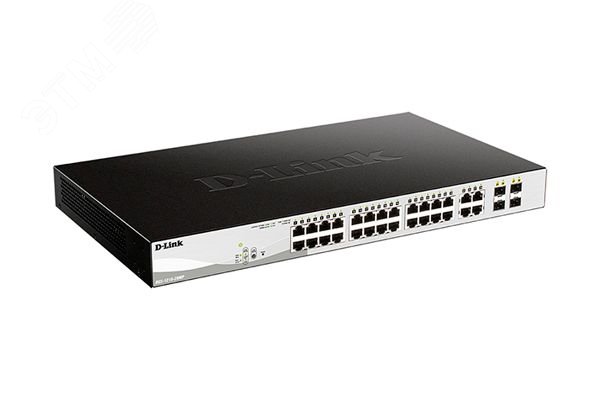 КоммутаторуправляемыйL228портовRJ45/Combo/SFP101001000Мб/сPoE370Вт