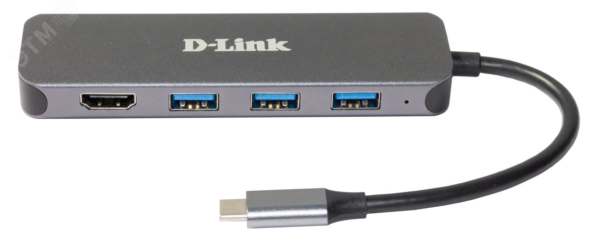 Разветвитель USB 1хUSB Type-C, 3хUSB 3.0 Type-A, 1хUSB Type-C/PD 3.0, 1хHDMI DUB-2333/A1A D-Link