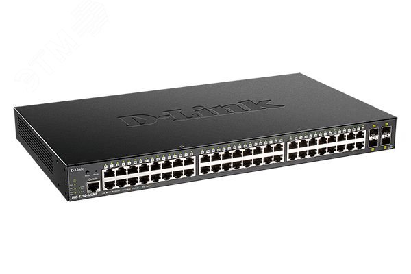 Коммутатор управляемый PoE L2 48 портов 10/100/1000 Мб/с, 4хSFP+, 370 ...