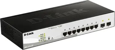 Коммутатор управляемый L2 10 портов RJ45/SFP 10 100 1000 Мб/с PoE 65Вт