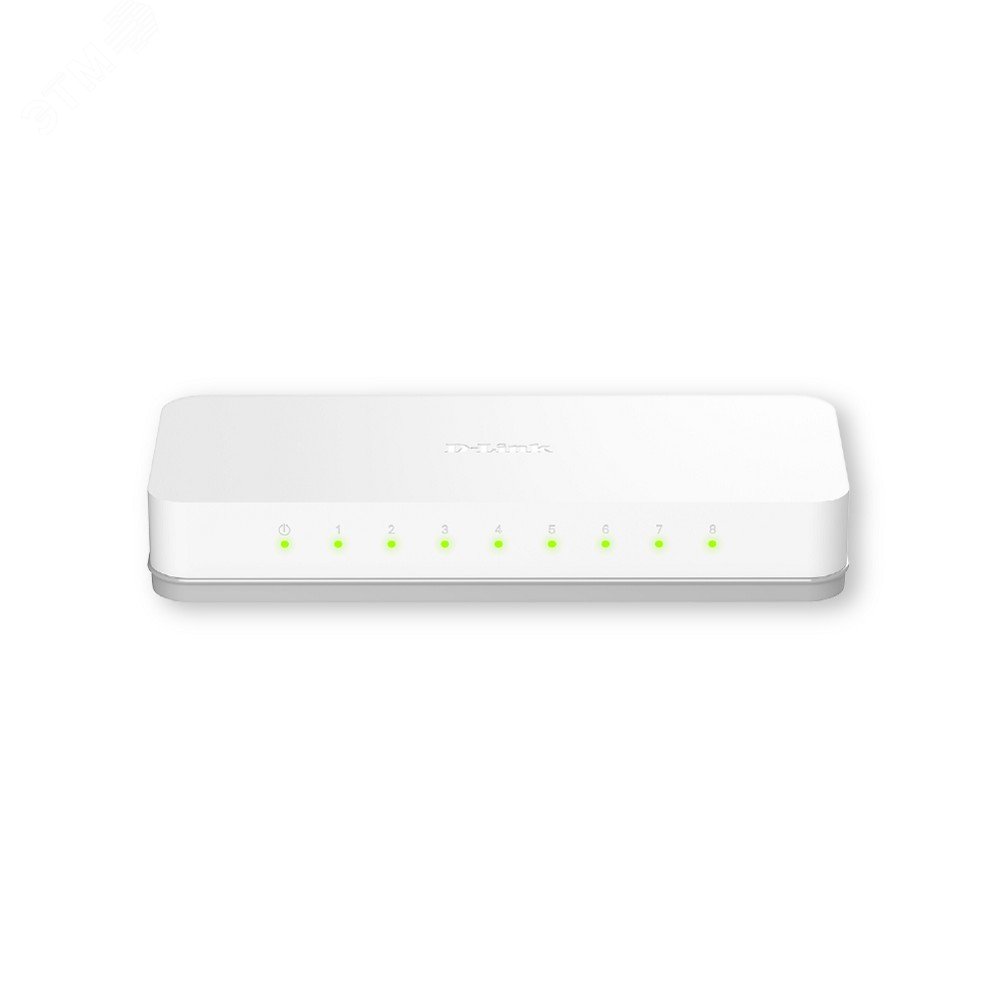 Изображение товара Коммутатор неуправляемый 8 портов RJ45 10 100 Мб/с (шт)