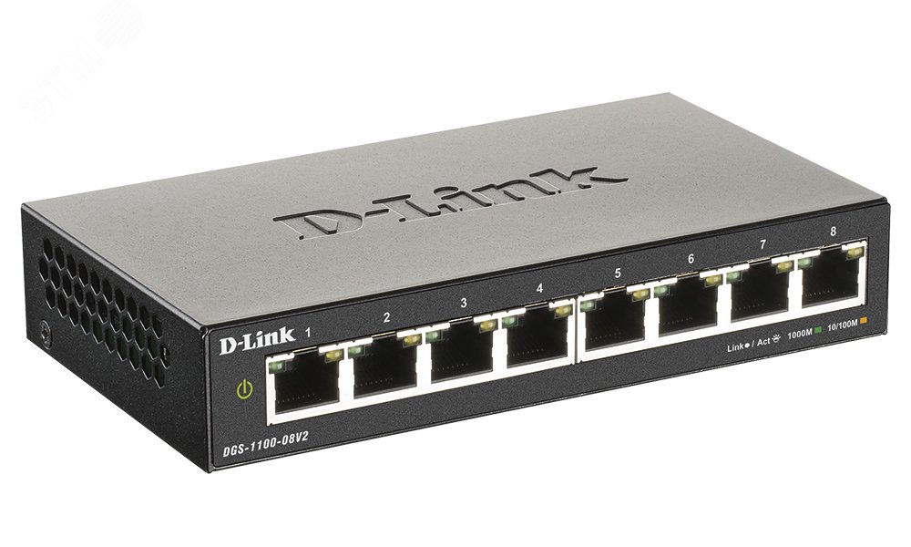 Изображение товара Коммутатор управляемый D-Link DGS-1100-08V2/A1A 8 портов 10/100/1000 Мбс