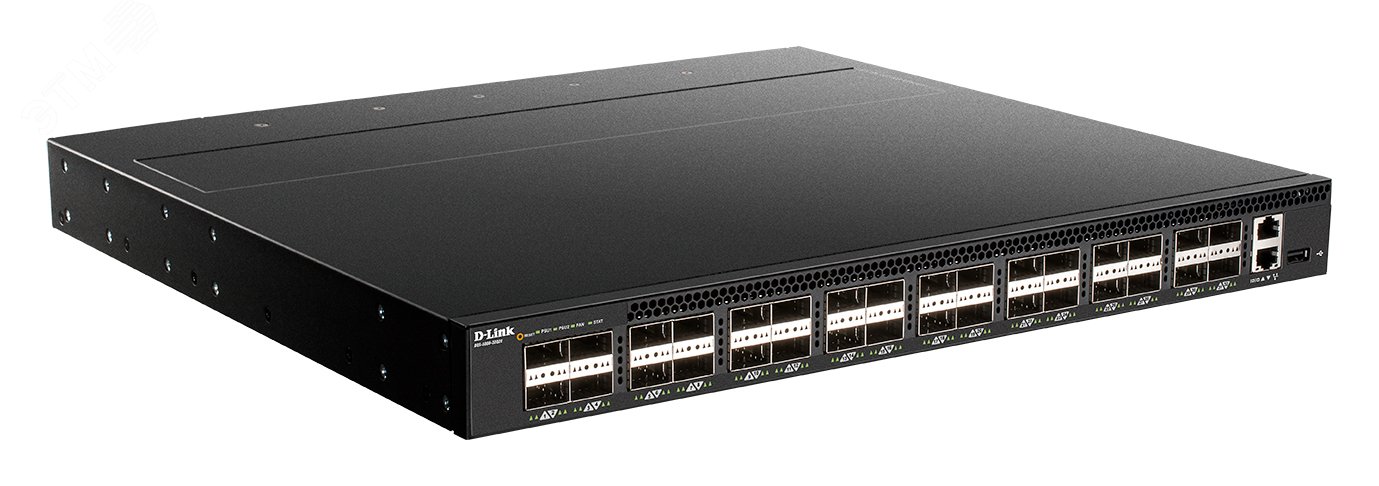 Управляемый коммутатор L3, 32 порта 100GBase-X QSFP28, 2 источника питания AC DQS-5000-32Q28/A1ASI D-Link