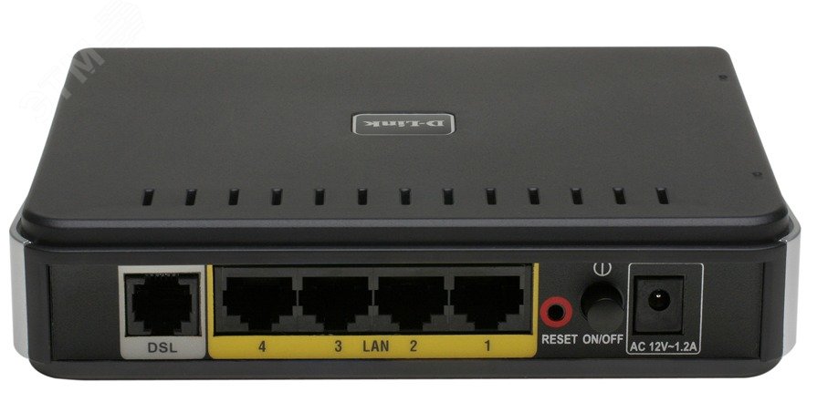 Маршрутизатор ADSL/ADSL2/ADSL 2+ 4хLAN, 1хADSL, DSL-2540U/BRU D-Link