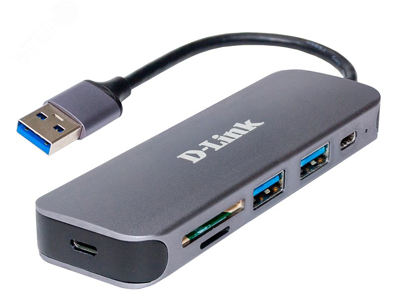 Изображение товара Концентратор 2 порта USB 3.0, 1 , слоты для карт SD,microSD, разъем USB 3.0 (шт)