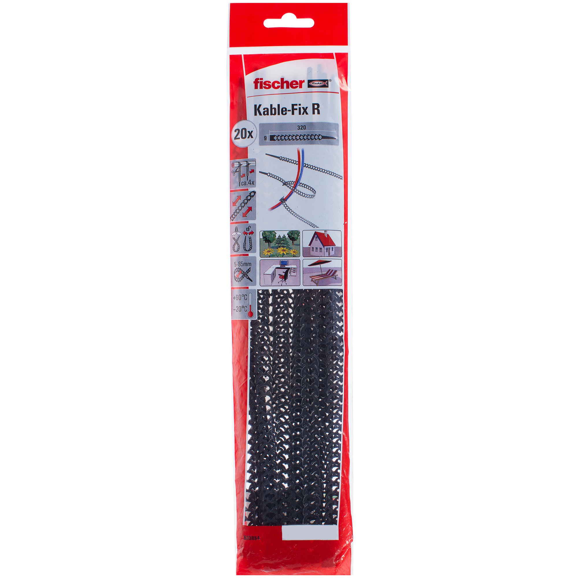 Стяжка кабельная черная KABLEFIX R