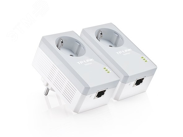 Адаптеры Powerline комплект AV600 1 порт Ethernet 10/100 Мб/с, до 300 м TL-PA4010PKIT TP-Link