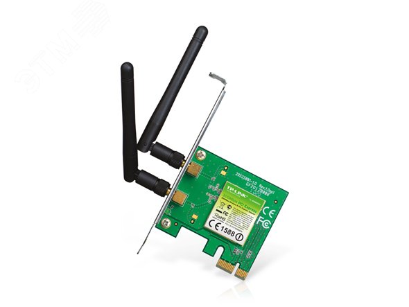 Изображение товара Адаптер PCI Express N300 Wi-Fi PCI-E, 4 (802.11n), 300 Мб/с, 2.4 (шт)