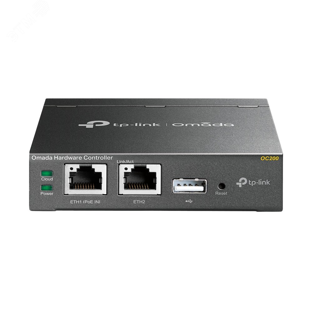 Облачный контроллер Omada, Централизованный мониторинг для точек доступа Omada, Marvell, 2 порта Fast Ethernet, 1 порт USB 2.0, 1 порт Mirco-USB, питание через технологию 802.3af PoE или адаптер Micro-USB TL-OC200 TP-Link