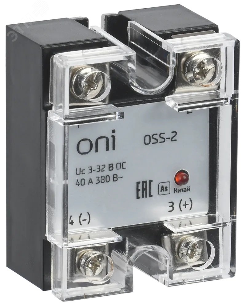 Реле твердотельное OSS-2 40А 380В AC 3-32В DC OSS-2-3-40-B ONI