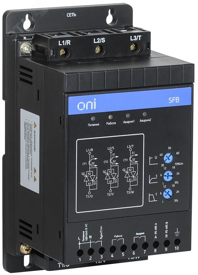 Изображение товара Устройство плавного пуска УПП SFB 3-фазы 380В 5,5 кВт MODBUS ONI