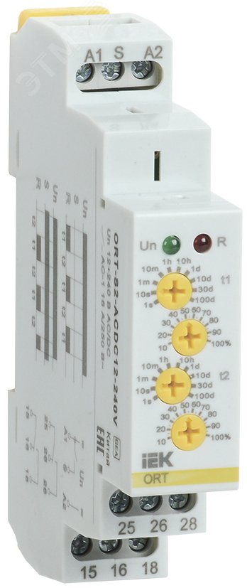 Изображение товара Циклическое реле ORT 2 контакта 12-240 В AC/DC для автоматизации