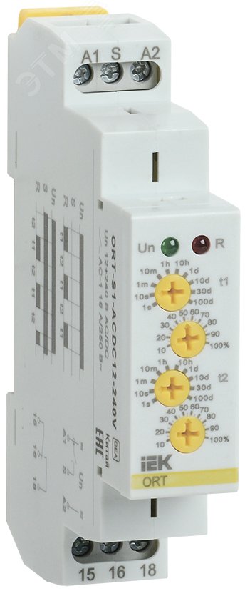 Изображение товара Циклическое реле ORT с одним контактом 12-240 В AC/DC
