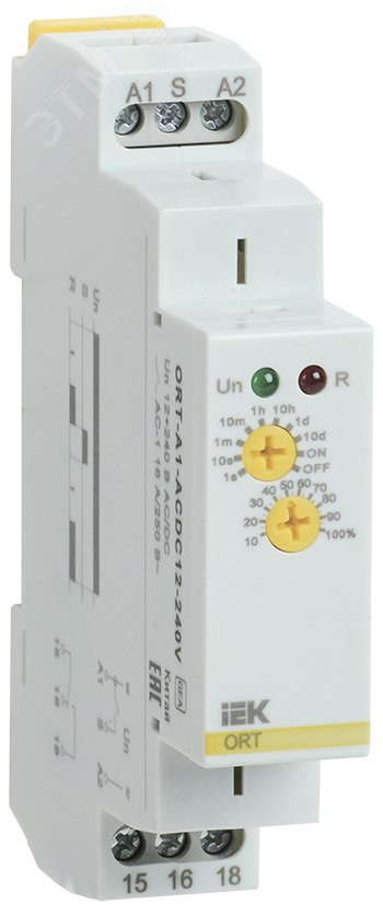 Изображение товара Реле задержки включения ORT 1 контакт 12-240 В AC/DC (шт)
