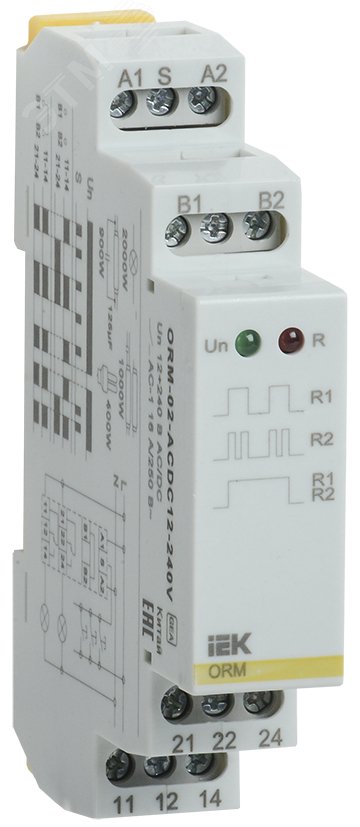 Реле импульсное ORM. 2 конт. 12-240 В AC/DC ORM-02-ACDC12-240V ONI