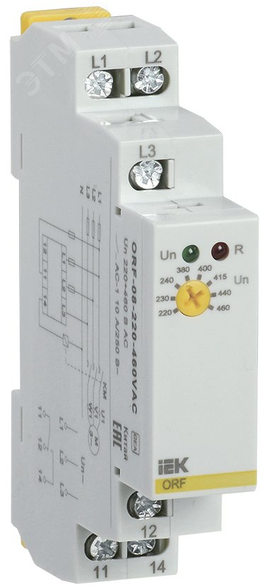 Изображение товара Реле фаз ORF 08. 3ф 220-460 В AC (шт)