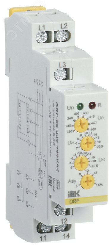Изображение товара Реле фаз ORF 06. 3ф 220-460 В AC (шт)
