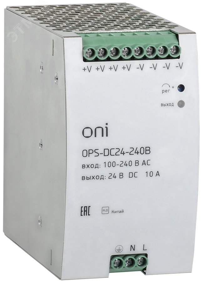 Изображение товара Импульсный промышленный блок питания ONI OPS-DC24-240B
