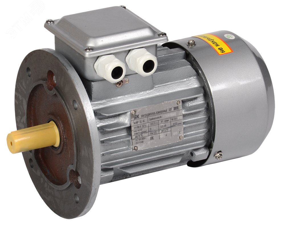 Изображение товара Трехфазный электродвигатель АИР 80A6 380В 0,75кВт 1000об/мин 3081 DRIVE